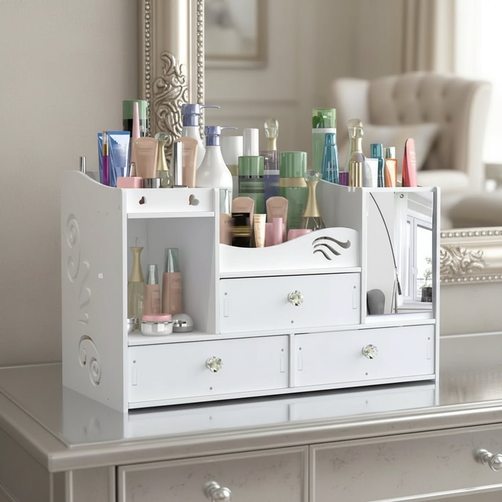 GLAMBOX – Organizador de cosméticos para almacenamiento grande y ordenado