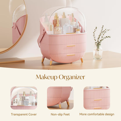 BeautySence make-up organiser - Dustproof & waterproof cosmetics box with elegant design