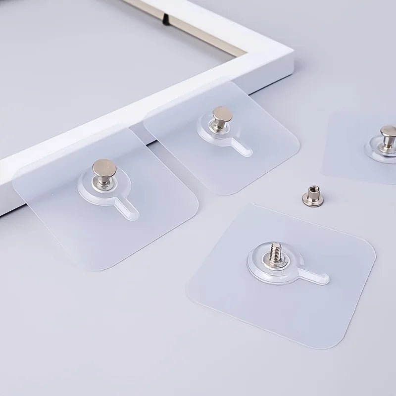 TRACELESS – Ganchos de pared sin residuos 10 piezas transparentes y resistentes