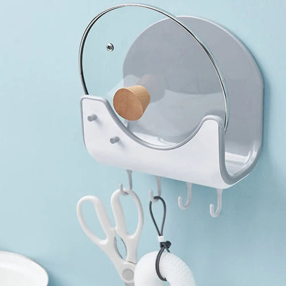 POTRACK – Soporte en forma de U para tapa de olla para pared de cocina y organización