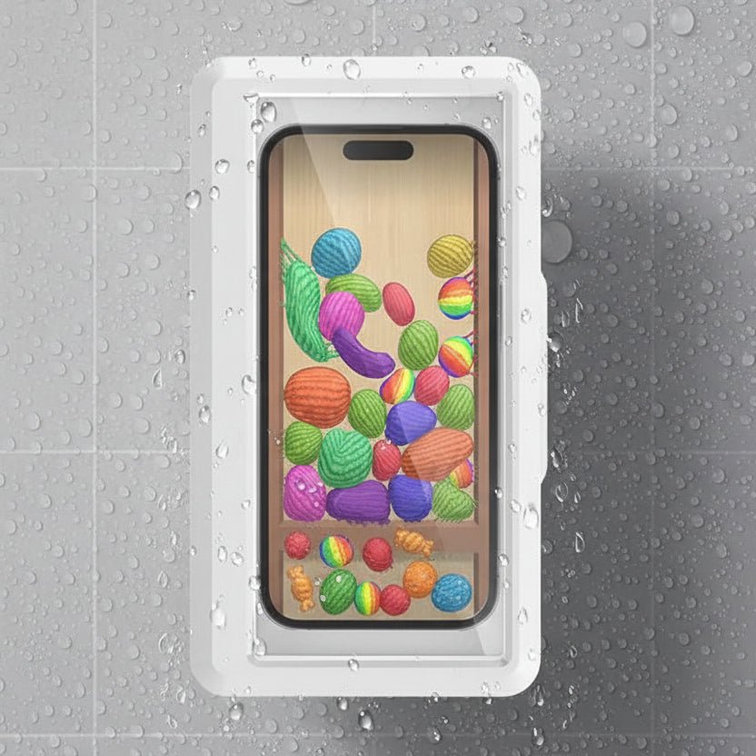 AQUAHOLD – Soporte impermeable para smartphone con rotación para baño y cocina