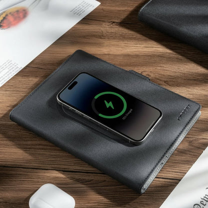 ENERGIEFOLIO – Carnet A5 en cuir avec fonction de charge sans fil