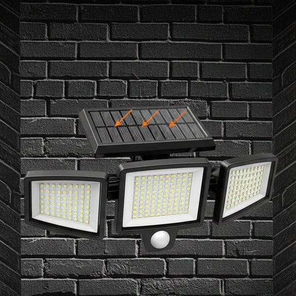 SUNDEFENSE – Luce di sicurezza solare con sensore di movimento e telecomando