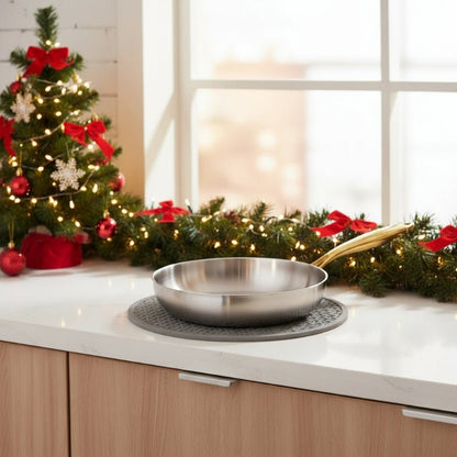 STEELTRIQ – Padella in acciaio inox 316 con design a 7 strati, spessore parete 2 mm e compatibilità con induzione