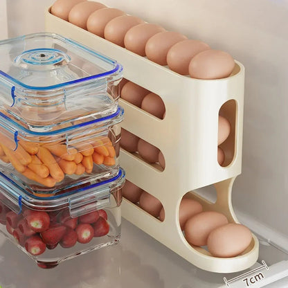 EGGSTAGE – 4-layer automatic egg dispenser for refrigerator organization