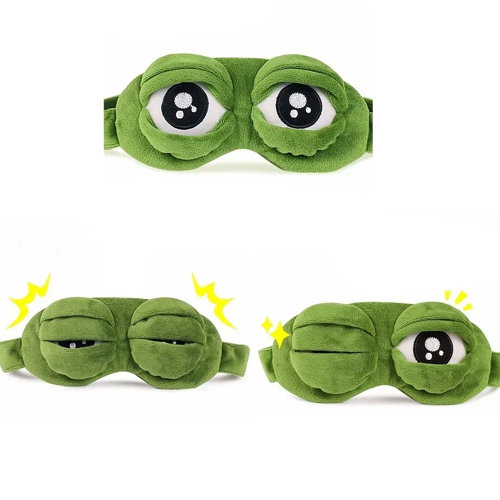 FROGSNOOZE – Masque de sommeil 3D grenouille pour un sommeil et des voyages détendus
