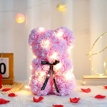 ROSABELLA – Romantischer Eternal Rose Teddy Bear als Geschenkset für besondere Anlässe