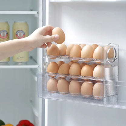 EGGFLOW – Organizzatore per uova con porta laterale per una conservazione ordinata in frigorifero