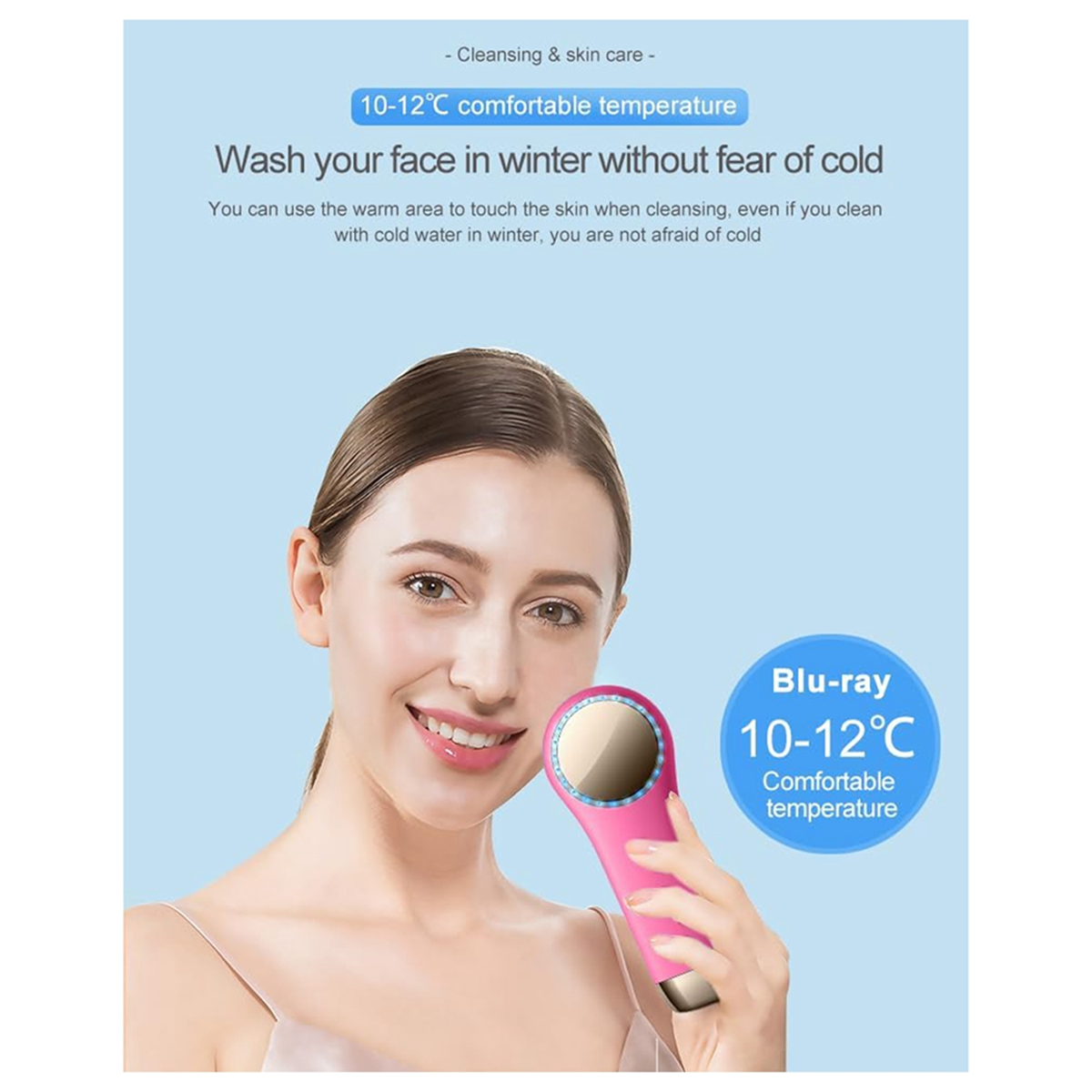Velura Glow – Cepillo facial 3 en 1 para una piel radiante y saludable