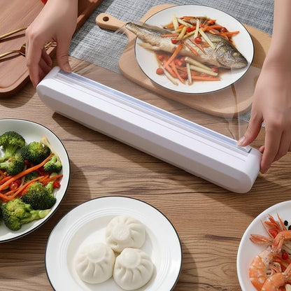 WRAPFLOW – Reusable Film Dispenser with Integrated Cutting System