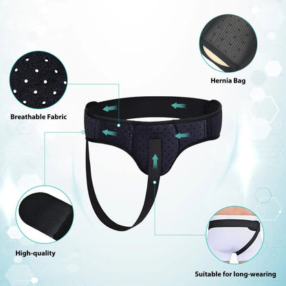 GROINRELIEF – Ceinture de soutien contre la hernie inguinale pour le soulagement de la douleur
