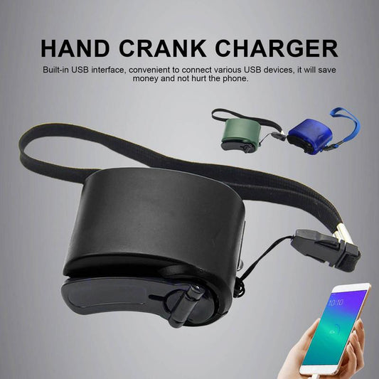 CrankCharge - USB emergency charger with hand crank for outdoor adventures