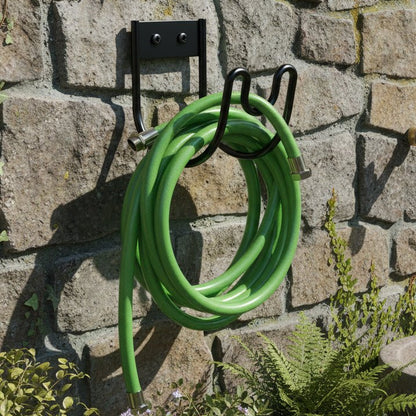 IRONFLOW – Supporto robusto per tubo da giardino in metallo per conservazione da esterno a parete