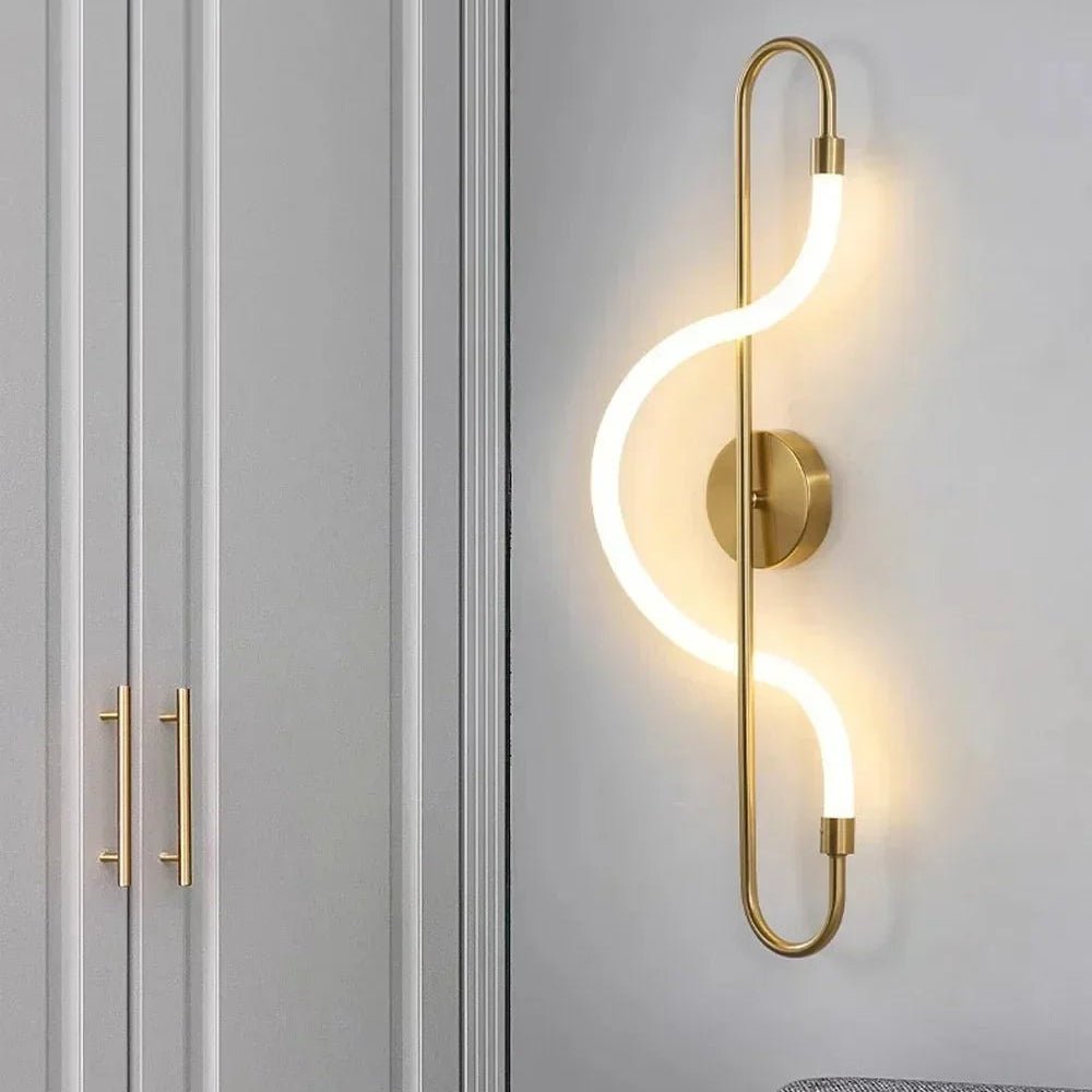 ALUGOLD – Lámpara de pared LED moderna de aluminio en dorado