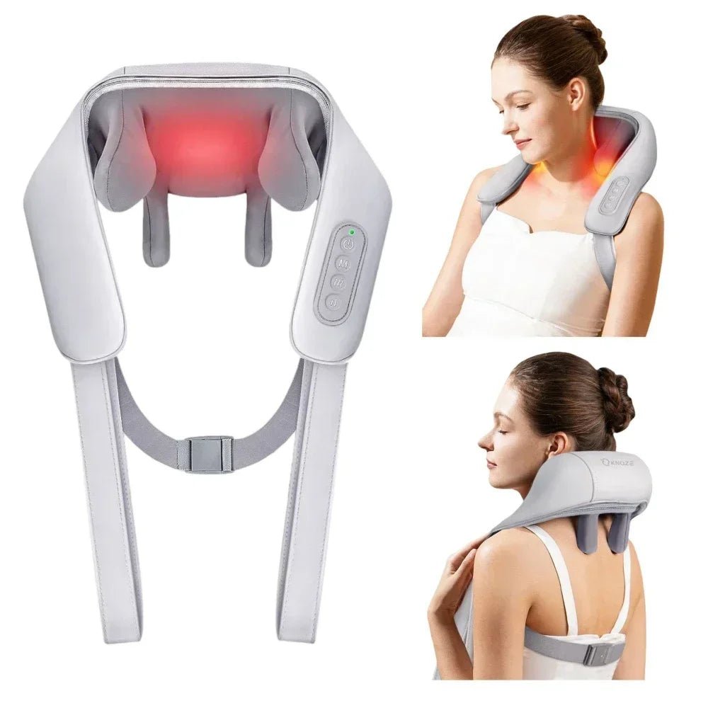 TRAPESHIELD – Elektrisches Shiatsu-Nacken- & Trapezmuskel-Massagegerät für tiefen Druck