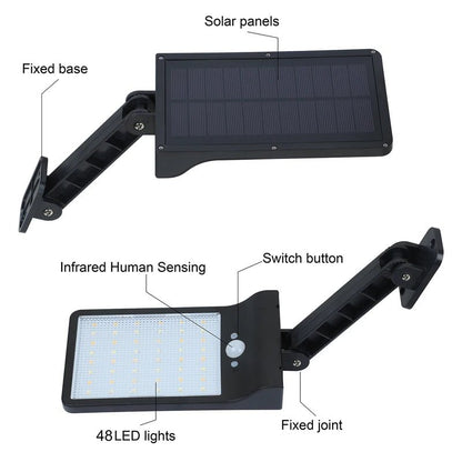 LumiGuard Solarstrahler – LED-Außenlicht mit Bewegungssensor & Fernbedienung