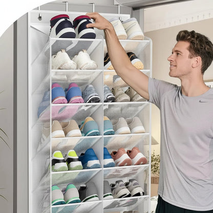 Schuhorganizer für 30 Paar Schuhe - Atmungsaktives Mesh, 10 Etagen, Einfach zu Installieren 4