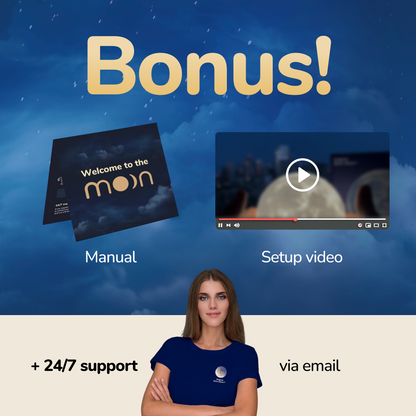 MOONFLOAT – Lámpara lunar flotante con 3 colores de luz y suspensión magnética