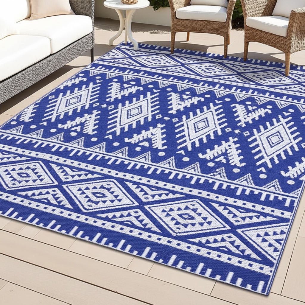 OUTWEAVE – Tappetino da esterno in paglia sintetica resistente, impermeabile e reversibile per terrazza e picnic