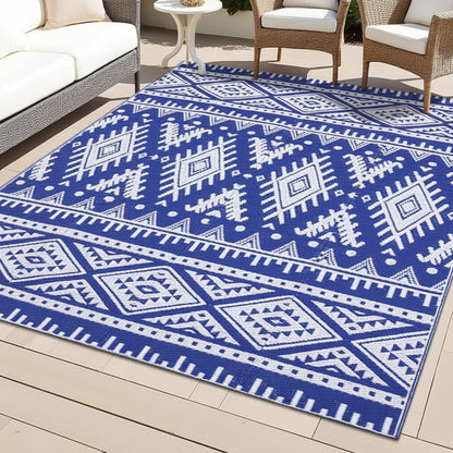 OUTWEAVE – Tappetino da esterno in paglia sintetica resistente, impermeabile e reversibile per terrazza e picnic