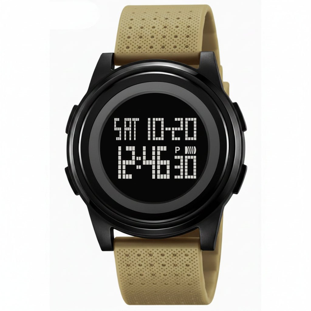 SLIMTIME – Reloj deportivo digital ultradelgado para hombre con pulsera de acero inoxidable