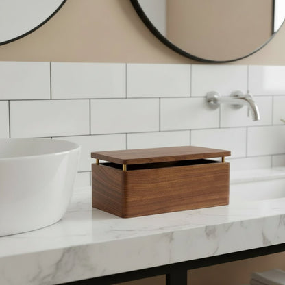 OAKESSENCE – Portarotolo per carta igienica minimalista in legno per bagni moderni