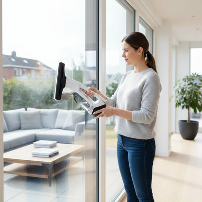 GLASSYON – Schnurloser elektrischer Fensterstaubsauger für streifenfreie Ergebnisse