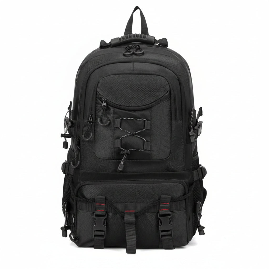 HIKENZO – Mochila de senderismo impermeable de 20-35L con diseño de soporte y espacio de almacenamiento listo para viajar