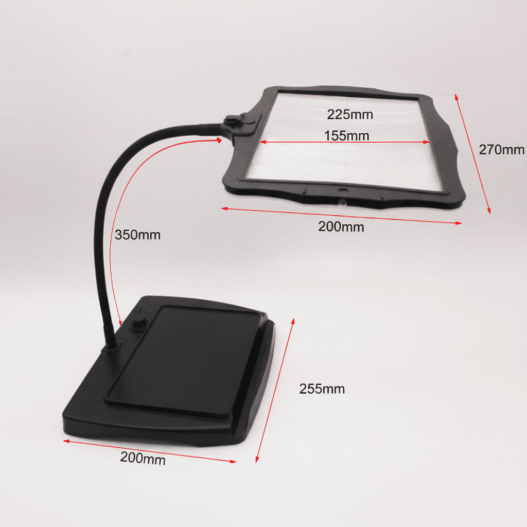 HANDWERK LUX – Lampada da terra con lente d'ingrandimento tripla per lavori di precisione