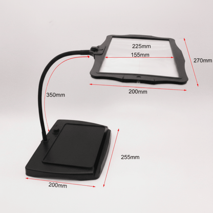 HANDWERK LUX – Lampada da terra con lente d'ingrandimento tripla per lavori di precisione