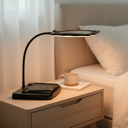 HANDWERK LUX – Lampada da terra con lente d'ingrandimento tripla per lavori di precisione