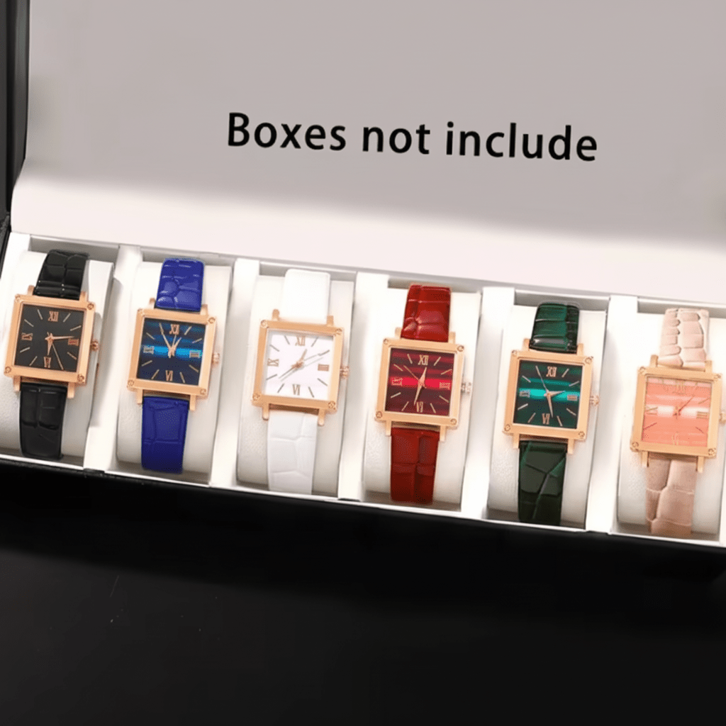 FORMAHOLZ – Montre carrée avec cadran à motif bois naturel