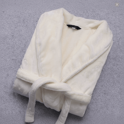 COZYCORAL – Light winter bathrobe made of coral fleece with belt & side pockets