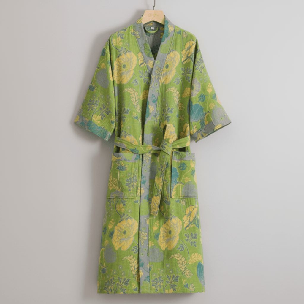 KIMOGINKO – Kimono-badjas van biologisch katoen voor ademend comfort