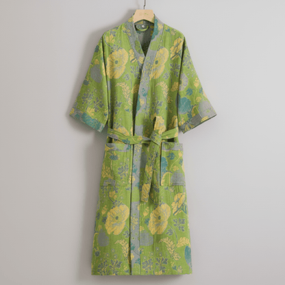 KIMOGINKO – Kimono-badjas van biologisch katoen voor ademend comfort