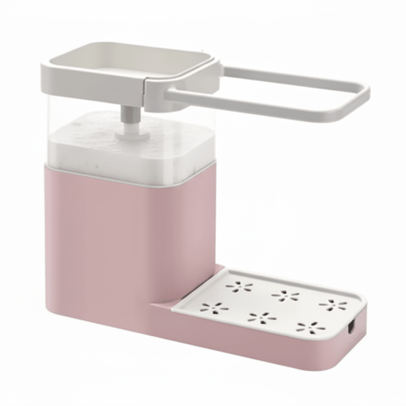 SCRUBFLOW – Dish Brush with Automatic Soap Dispensing & Holder