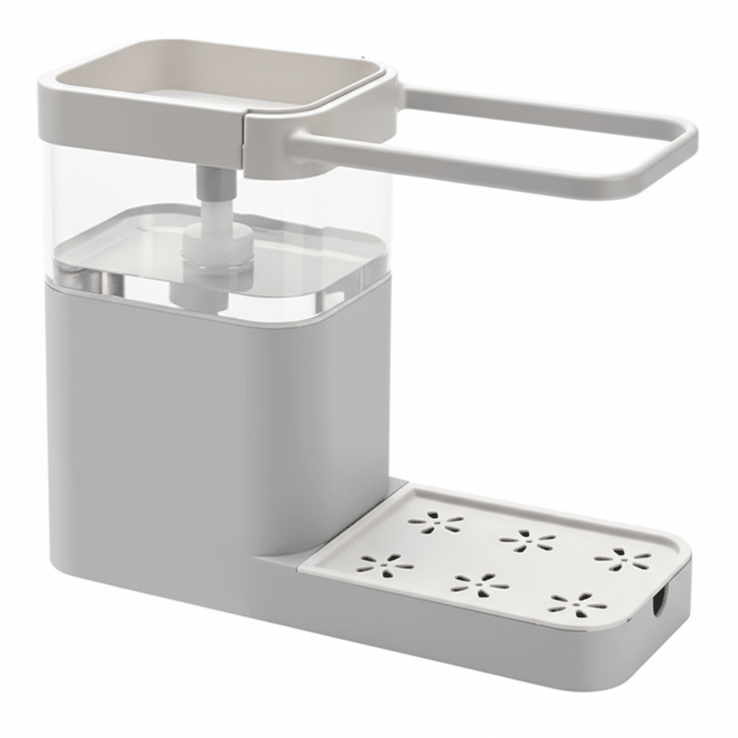 SCRUBFLOW – Dish Brush with Automatic Soap Dispensing & Holder