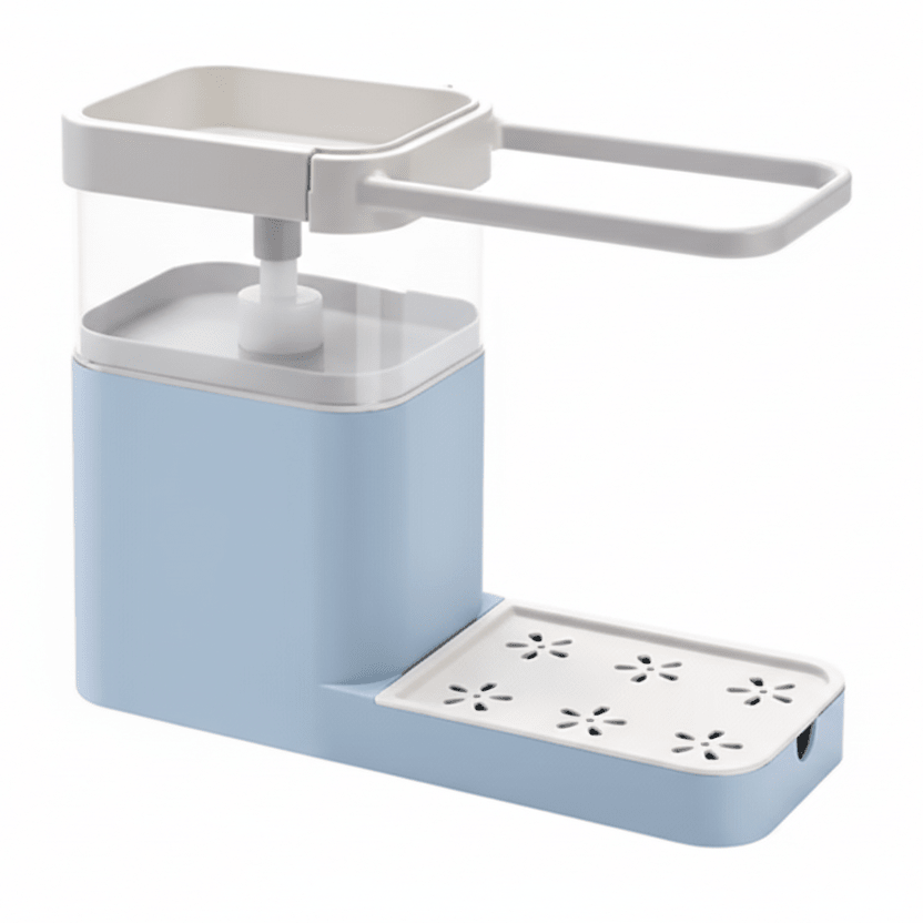 SCRUBFLOW – Dish Brush with Automatic Soap Dispensing & Holder
