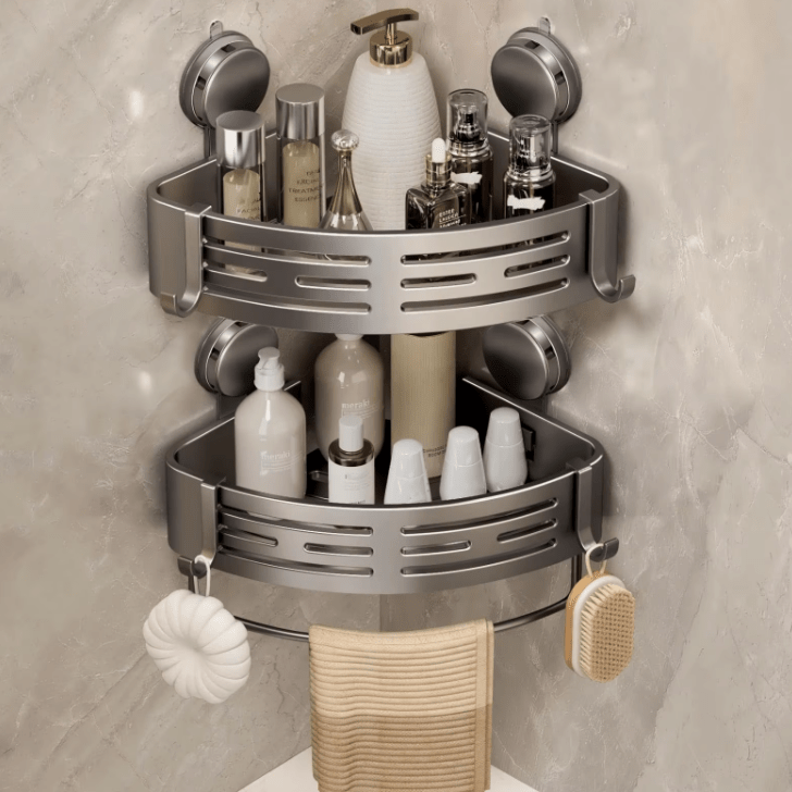 SHELVARA – Mensola angolare grigia per un ordine impeccabile