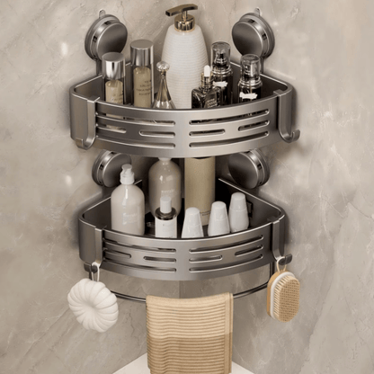 SHELVARA – Mensola angolare grigia per un ordine impeccabile