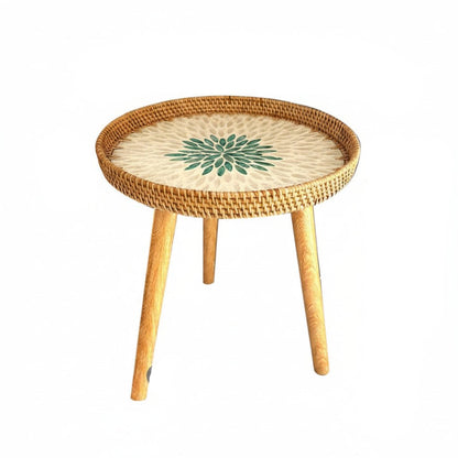 RATTORA – Handmade Rattan Table in Scandinavian Design Made of Wood