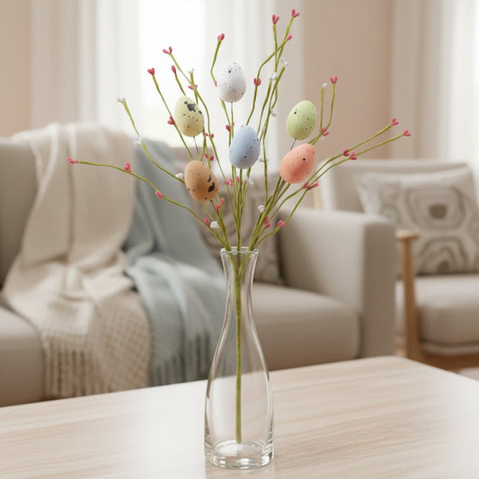 SPRINGNEST – Varitas de ramilletes de huevos de Pascua coloridos para decoración de primavera