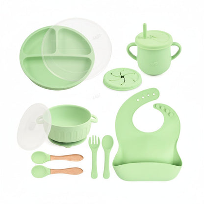 SOFTBITE – Ensemble d'alimentation en silicone pour bébés pour manger de manière autonome