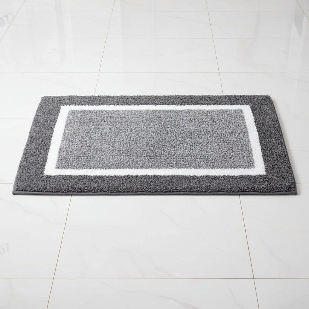 BATHBLISS – Alfombrilla de baño de microfibra suave antideslizante para baño y sala de estar