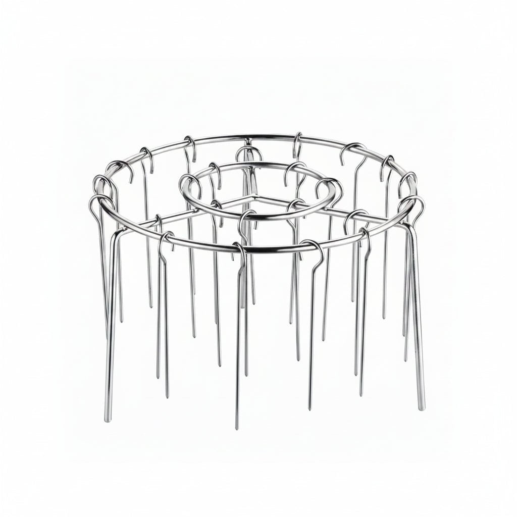 GRILLVERT – Parrilla de acero inoxidable para asado vertical con soporte para pinchos