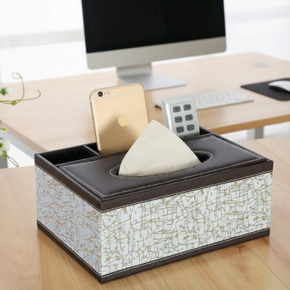 LUSCENTA – Porte-mouchoirs élégant en imitation cuir pour un rangement stylé