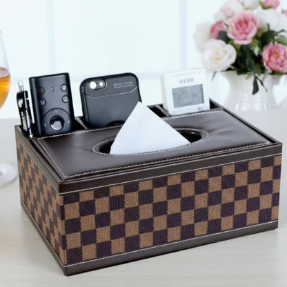 LUSCENTA – Porte-mouchoirs élégant en imitation cuir pour un rangement stylé