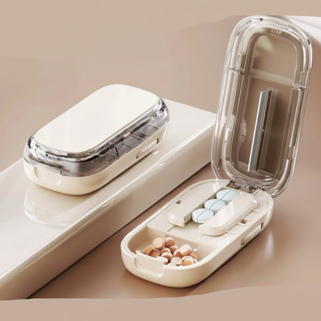 CAREEDGE – Cortador de pastillas seguro con caja de almacenamiento invisible