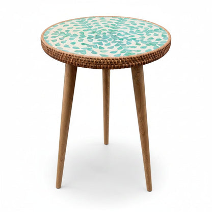 RATTORA – Handmade Rattan Table in Scandinavian Design Made of Wood