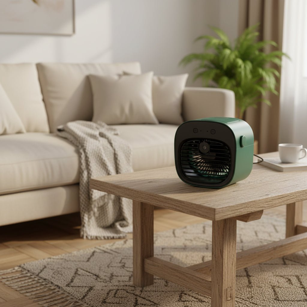 CLIMAONE DUO COOL - Enfriador y humidificador de aire 2 en 1 - Frescura compacta para el ambiente con circulación de aire agradable y humedad